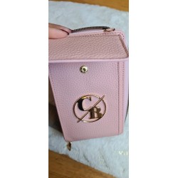 Torebka na telefon, Portfel 2w1 pudrowy róż