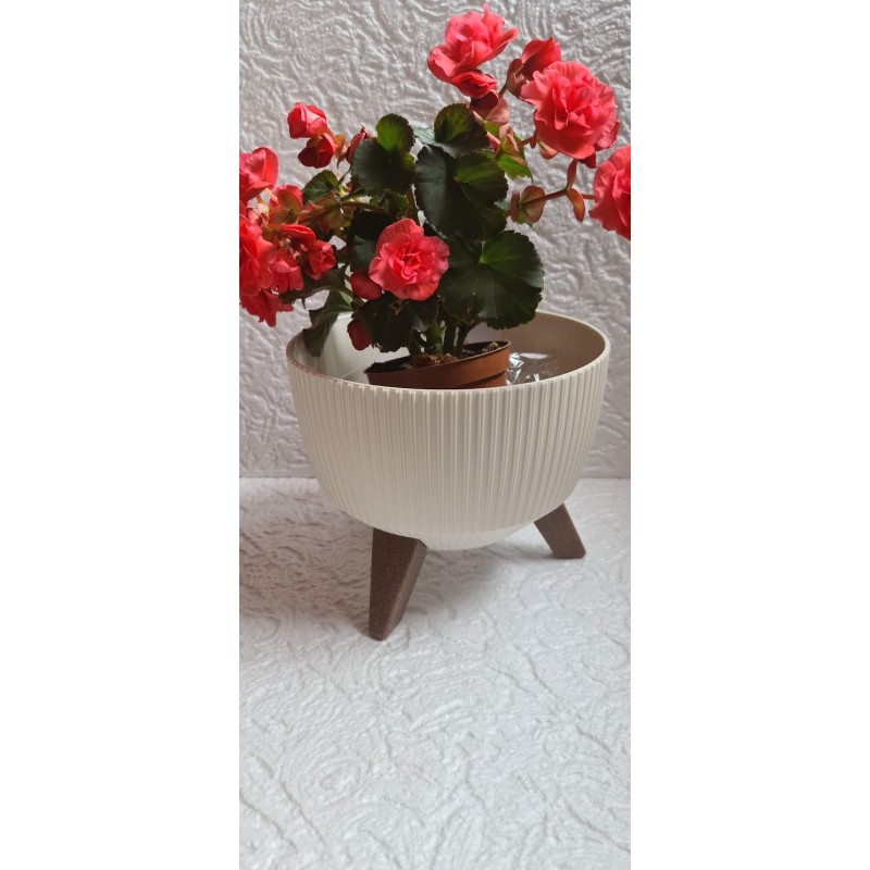 Przepiękna doniczka misa Roma kolor kremowy