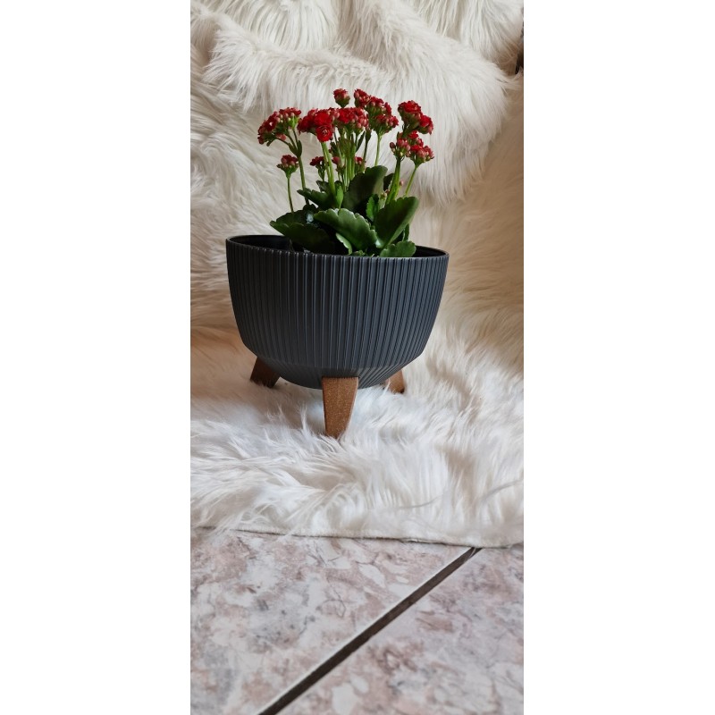 Doniczka misa Roma kolor antracyt