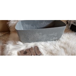 Doniczka osłonka prostokątna  Gracia case beton efect beton 38,5 cm