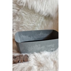Doniczka osłonka prostokątna  Gracia case beton efect beton 38,5 cm