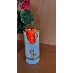 Znicz elektryczny na baterie - świeca LED - kolor czerwony