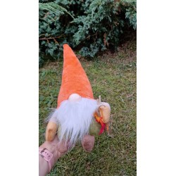 Pomarańczowy pluszowy krasnal jesienny