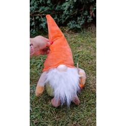 Pomarańczowy pluszowy krasnal jesienny