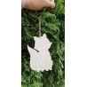 Drewniana jesienna zawieszka - duży lisek  17,5 cm