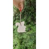 Drewniana jesienna zawieszka  - mała wiewiórka 10 cm