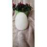 Mniejsze kremowe ecru jajko flokowane wielkanocne ok 12 cm