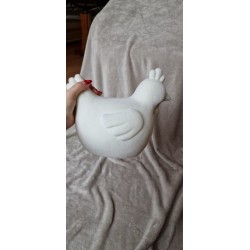 Flokowana kura kolor ecru kremowy