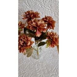 Sztuczny bukiet dalia kolor herbaciany