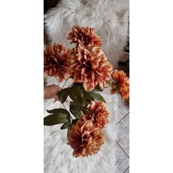 Sztuczny bukiet dalia kolor herbaciany