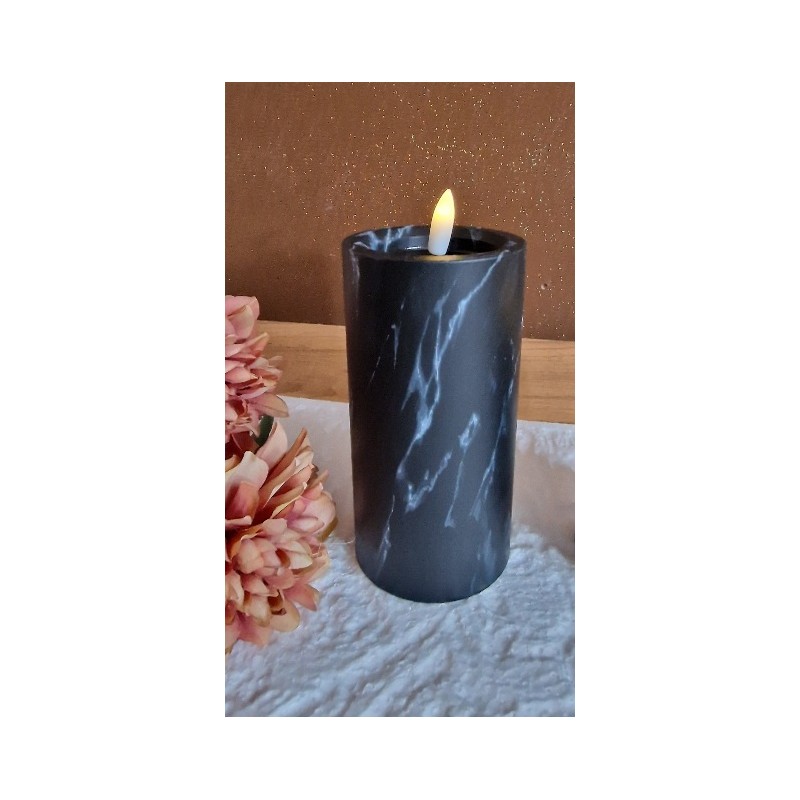 Wkład świeca LED efekt marmuru 15 cm