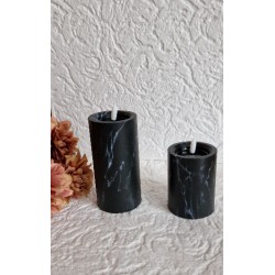 Wkład świeca LED efekt marmuru 15 cm