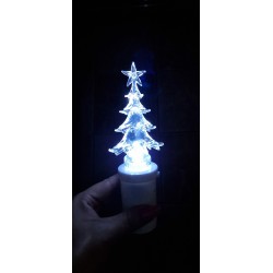 Wkład elektryczny choinka na baterie - choinka LED zimny biały