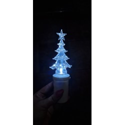 Wkład elektryczny choinka na baterie - choinka LED zimny biały