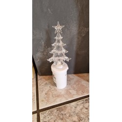 Wkład elektryczny choinka na baterie - choinka LED zimny biały