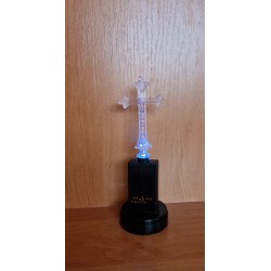 Wkład LED do zniczy krzyż czarna podstawa