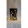 Szklany lampion świąteczny Led CHRISTMAS TREE DEER 14 cm