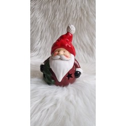 Mikołaj z choinką - świecznik LED na baterie 15 cm