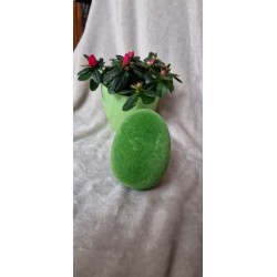 Mniejsze zielone jajko flokowane wielkanocne ok 12 cm