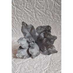 Gwiazda betlejemska Glamour na piku - kolor srebrny