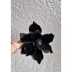 Gwiazda betlejemska Glamour na piku - kolor czarny