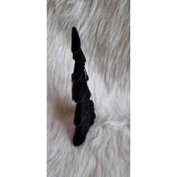 Czarna choinka flokowana 24 cm