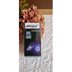 Oświetlenie 20 LED z klipsem - zimny biały