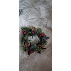 Stroik świąteczny z kulkami średnica 25 cm