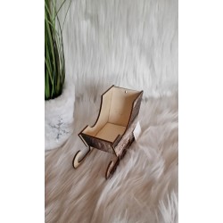 Drewniane małe sanki