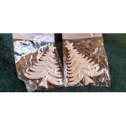 Zawieszka biała brokatowa choinka