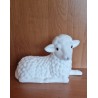Duży biały flokowany baranek