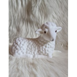 Duży biały flokowany baranek