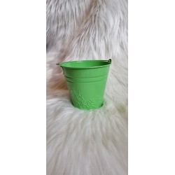 Wiaderko osłonka metalowa kolor zielony