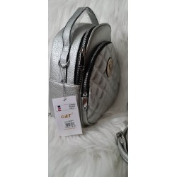 Damski plecak srebrny, torebka