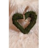 Wianek - serce ze sztucznego mchu  30 cm