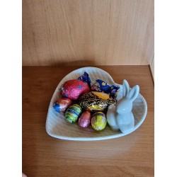 Talerzyk wielkanocny serduszko z zajączkiem