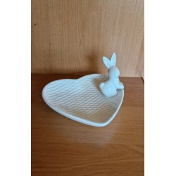 Talerzyk wielkanocny serduszko z zajączkiem