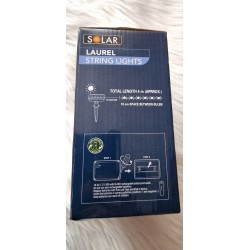 Solarna girlanda łańcuch białe róże