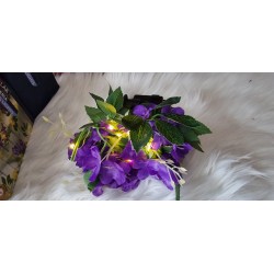 Solarna girlanda łańcuch wisteria fioletowa