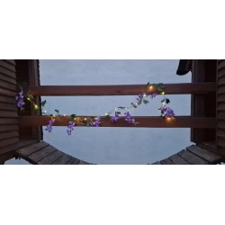 Solarna girlanda łańcuch wisteria fioletowa