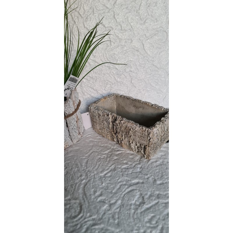 Doniczka prostokąt brzoza cementowa