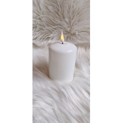 Świeca LED wosk 12,5 cm biała