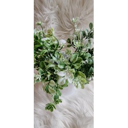 Dodatek zielony, bukiecik zielony bukszpan i kwiatki