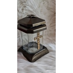 Znicz kapliczka Mini Krzyż 21 cm cm