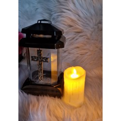 Znicz kapliczka Mini Krzyż 21 cm cm