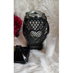 Znicz Glamour małe serce ratan 29 cm