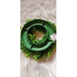 Wianek ozdobny bukszpan z białymi końcówkami - 27cm