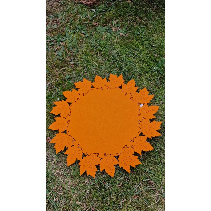 Podkładka filcowa pomarańczowe liście