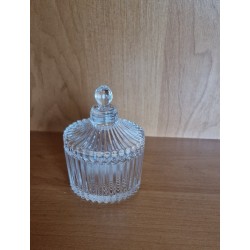 Mała cukiernica średnica 6,9 cm, szklany pojemnik do odlewu świec