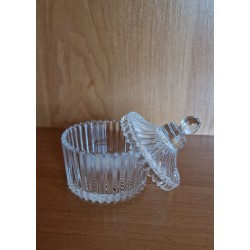 Mała cukiernica średnica 6,9 cm, szklany pojemnik do odlewu świec